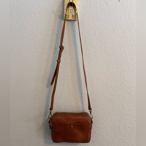 Madewell The Simple Leather Crossbody Bag Cognac NWT - Picture 6 of 6